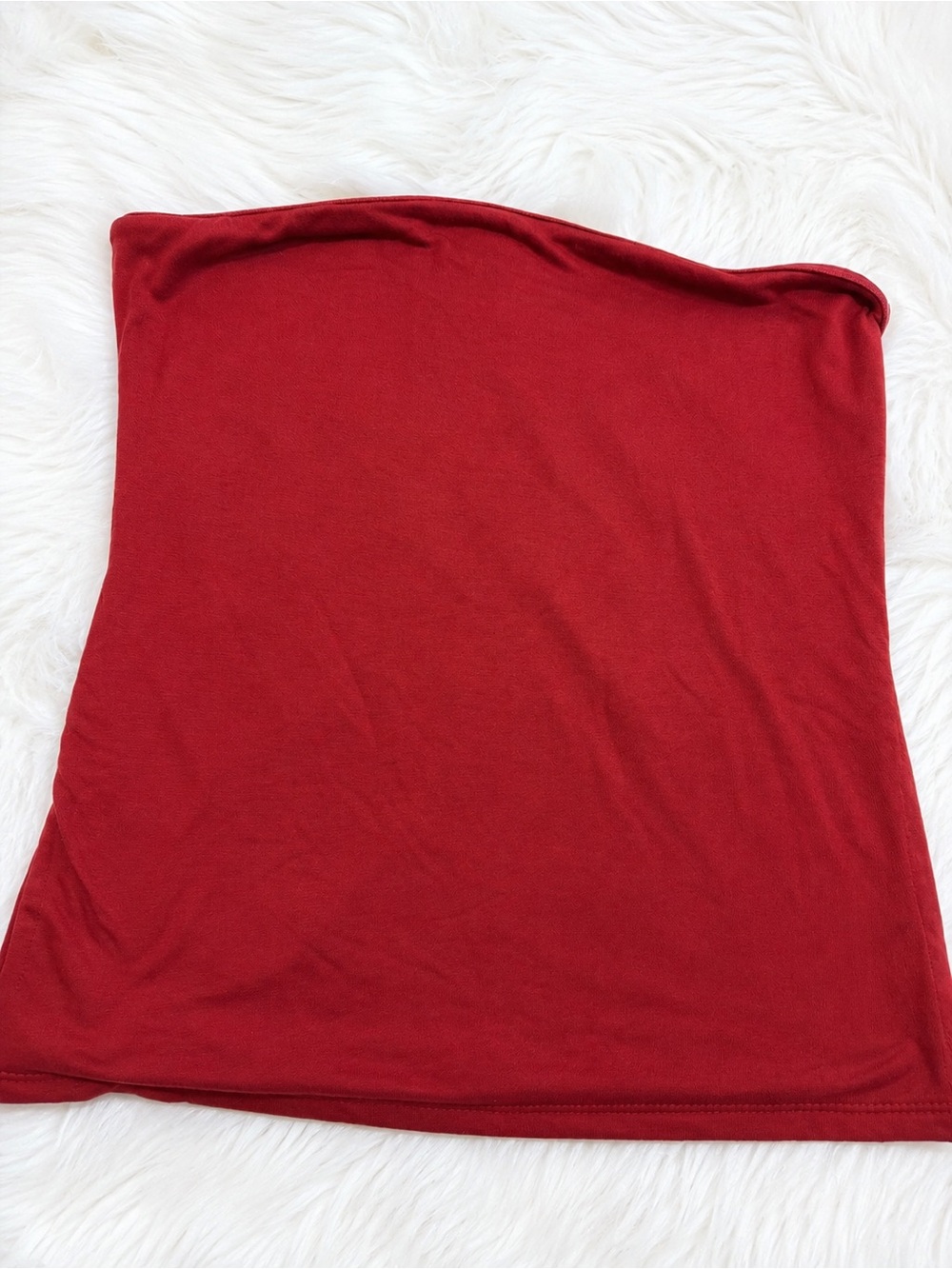 Burgundy Strapless Tube Top